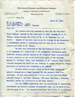 1927-28 Correspondence re Copper and Zinc Roasters 