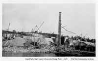 Island Falls High Tower & Concrete Mixing Plant- 1929