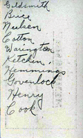 Names on back of Bomber Membership Card