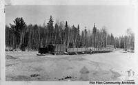 Lynn Tractor Train Leaving for Island Falls C 1929
