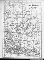 Very Early Manitoba Map showing Rail Roads