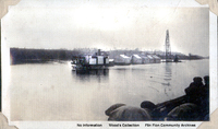 Steamboat and barges