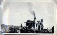 Dominion Construction Shovel at Mile 82 Flin Flon Railway - 1928