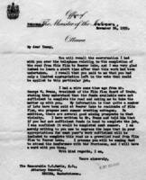 Letter to Geo. W. Evans President of the Flin Flon Board of Trade re building of Beaver Lake Road.