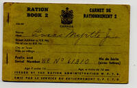 Myrtle J. Evans Wartime Sugar Ration Book