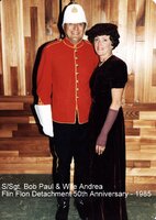 Flin Flon detachment 1972 50th Anniversary Sgt. Bob Paul and wife Andrea