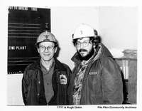 Powerhouse foreman Mike Garuk and Smelter Supt. Hugh Dakin.