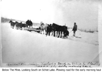 Plowing the road....