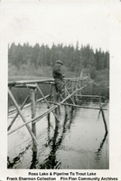  Crossing Ross Lake On Pipeline To Trout Lake 1928