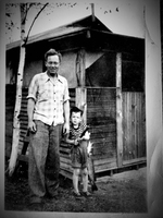 1004499 Charlie Harris My Dad and I with my first fish in 1950 at Phantom Lake