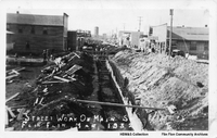 Street work on Main Street Flin Flon - 1932