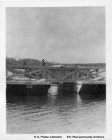 Bridge on Barges Island Falls
