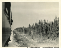 Unidentified stretch of rail line. 