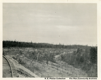 Unidentified stretch of rail line. ( possibly the flux pit