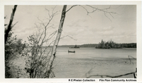Canoe on lake no location