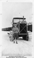 Bill Kirkwood In Front Of Holt 60 Tractor