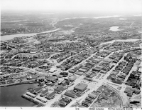 Aerial View Uptown Flin Flon