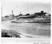 Mine across lake bottom 