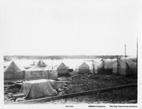 Tent Camp on the Shore of Flin Flon lake