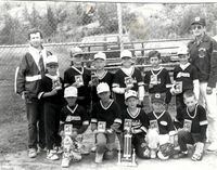  (L-R) Menno Giesbrecht, Stewart Russell - coaches. Kids ball team 