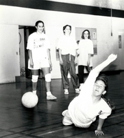 Women volleyball players in action