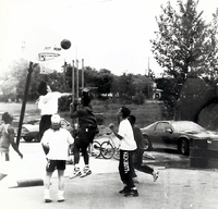 Men's outdoor basketball game