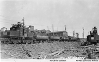 Marion Crane Loading Ore Cars - Open Pit