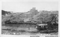 First Ore Cars in Open Pit