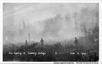 Cranberry Portage Fire 1929Fire (Postcard) 