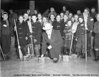 Mayor Jack Freedman - First rock of the Cordwood Bosnspiel