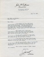  JW Callinan Letter 1936 