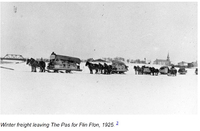  Winter freight swing leaving The Pas for Flin Flon 1925