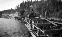 Building Bridge on the Flin Flon Line 1928 