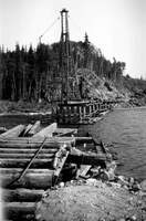 Building Bridge on the Flin Flon Line 1928