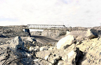 The Wood Stave Pipeline Bridge over the Flin Flon Bypass Road