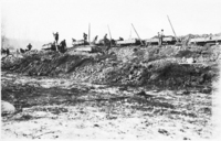 1910s Sleds being loaded with ore from Mandy Mine.
