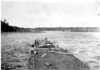 1910s Barge enroute to The Pas, bearing Mandy Mine ore..