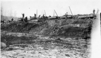 1917 Ore dump with copper sulfide from the Mandy Mine