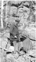 Mr. Forbes and his mineral claim at Mile 194 hbr 1918