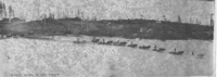 ore sleds at the Mandy Mine site 1917-1920