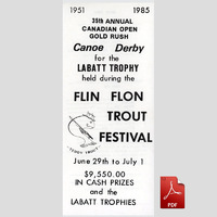 1985 Trout Festival brochure