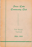 Snow Lake Community Club Year Book 1954-1955