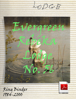 Evergreen Rebekah Lodge No 56 Ring binder 1984-2000