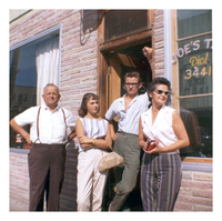 " Joe Pallanik, daughter Judy, son Bob and wife, Rose. Circa 1960"
