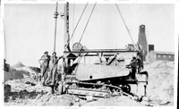 Atlas Copco Churn Drill at work on the start of HBM&S Open Pit C 1930