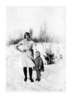 (Possibly Laura Peltoniemi) and child 