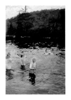 Unidentified group swimming C 1932