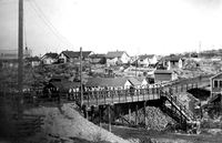 Parade on Fourth Avenue Bridge 1940's Flin Flon 
