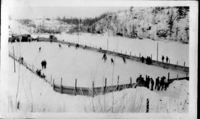 Skating Rink on Hapnot Lake Flin Flon 1930