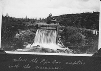"Where the pipeline empties into the reservoir 1930"